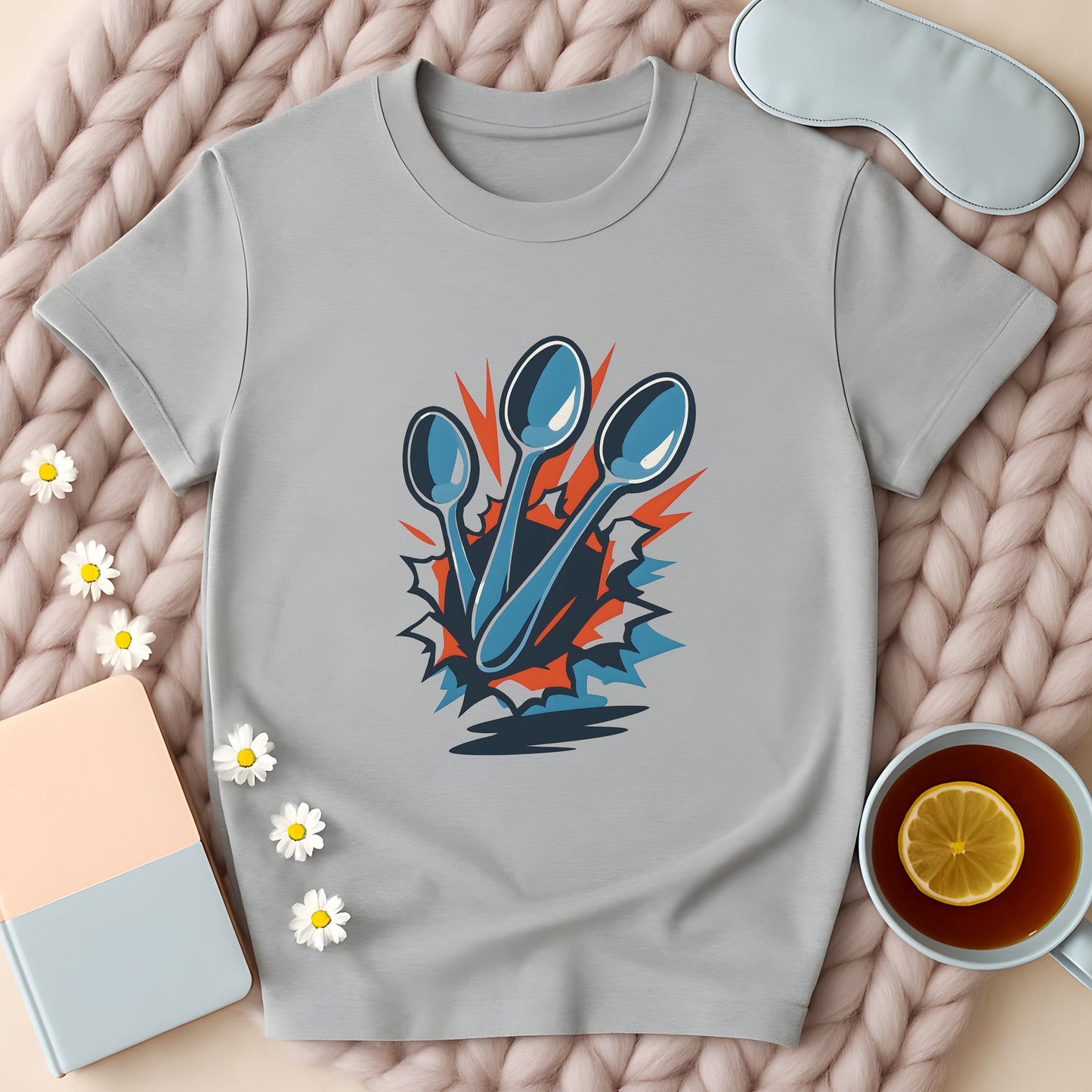 Spoons Breaking Through Comic T-Shirt
