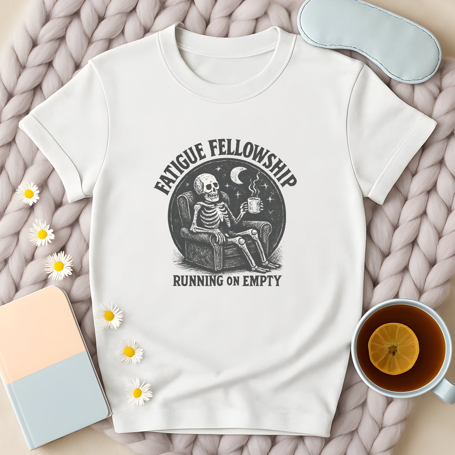 Fatigue Fellowship Running On Empty Skeleton T-Shirt