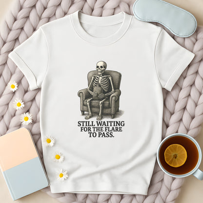 Still Waiting For The Flare To Pass Skeleton T-Shirt