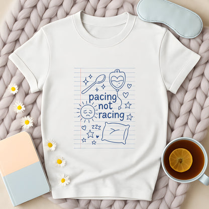Pacing Not Racing Notebook Doodle T-Shirt