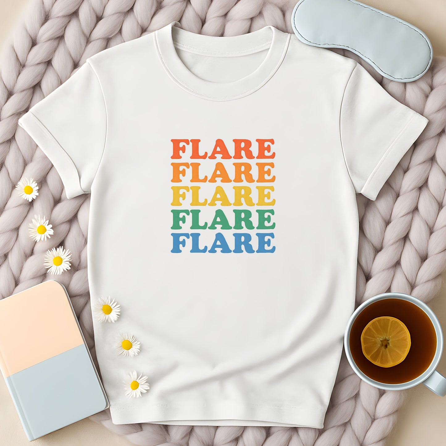 Rainbow Flare Flare Flare T-Shirt