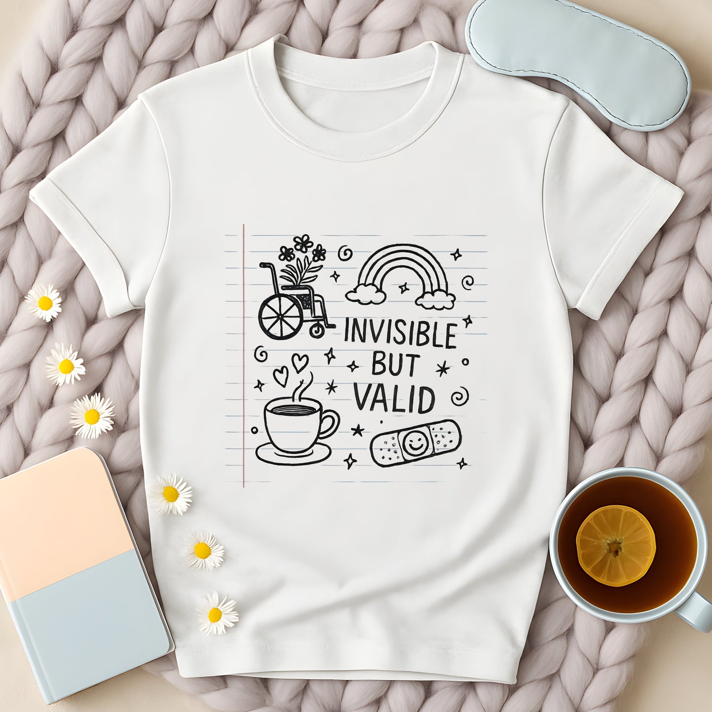 Invisible But Valid Notebook Doodle T-Shirt