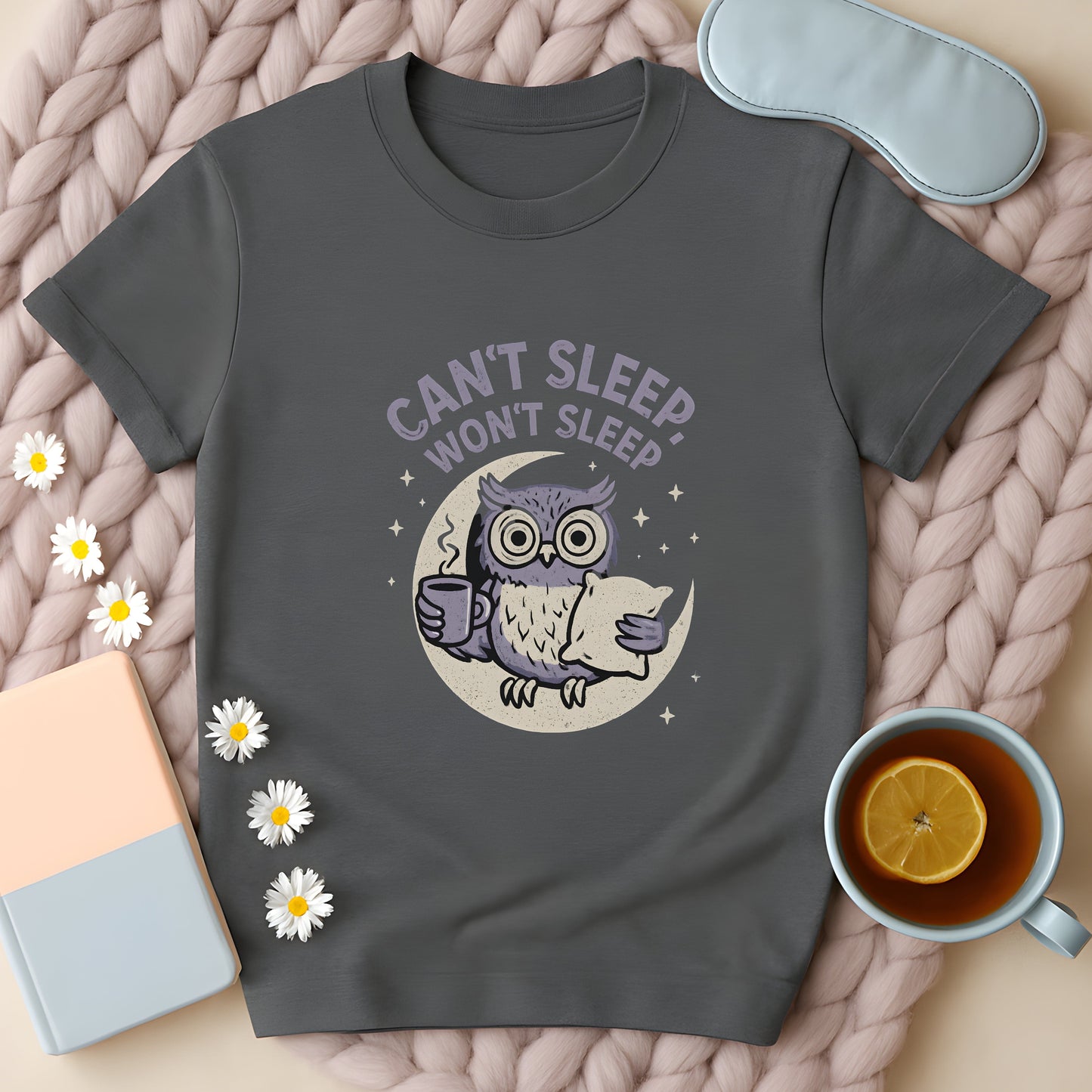 Can’t Sleep Won’t Sleep Owl T-Shirt