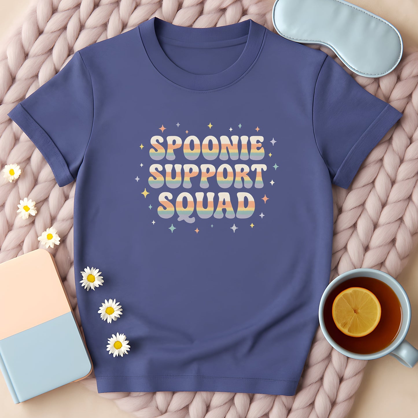 Vintage 70s Spoonie Support Squad T-Shirt
