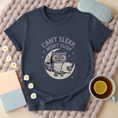 Can’t Sleep Won’t Sleep Owl T-Shirt
