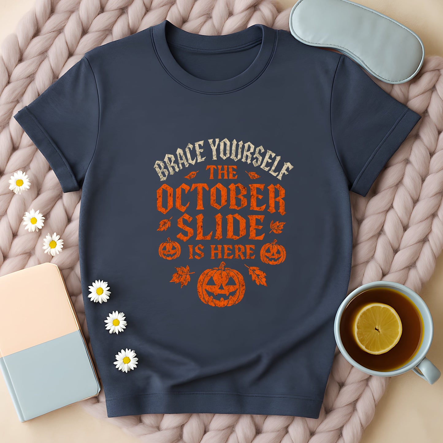Brace Yourself October Slide Gothic T-Shirt