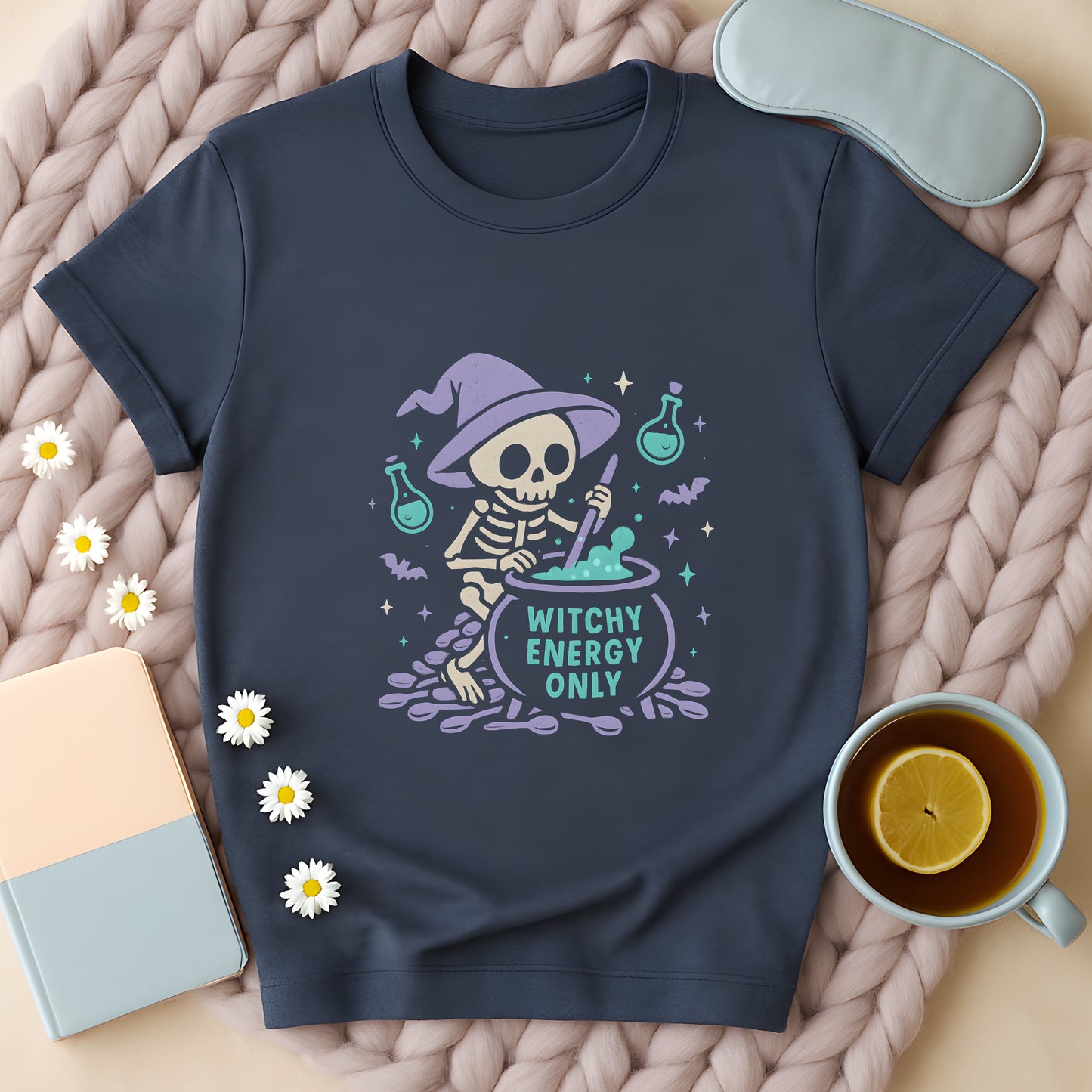 Witchy Energy Only Skeleton Cauldron T-Shirt