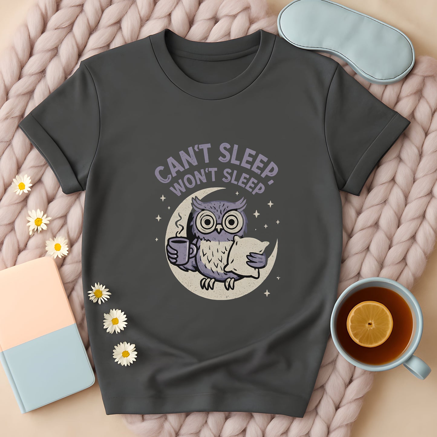 Can’t Sleep Won’t Sleep Owl T-Shirt