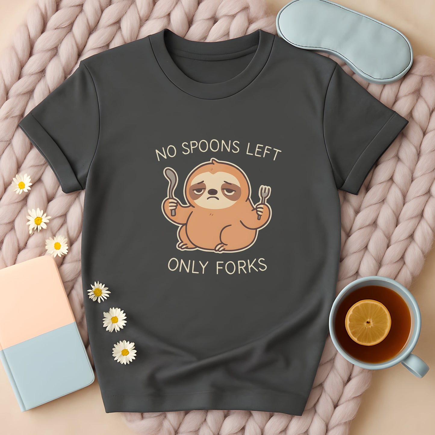 No Spoons Left Only Forks Sloth T-Shirt
