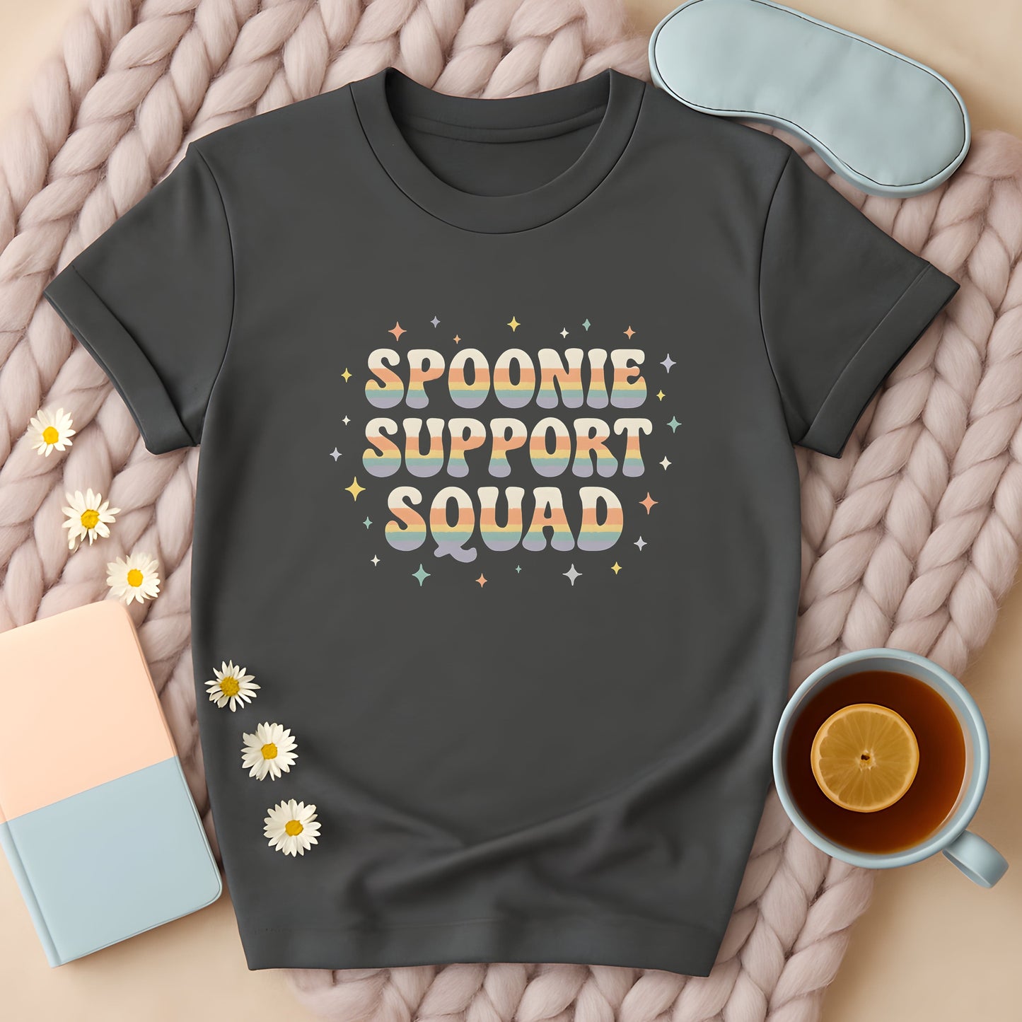 Vintage 70s Spoonie Support Squad T-Shirt