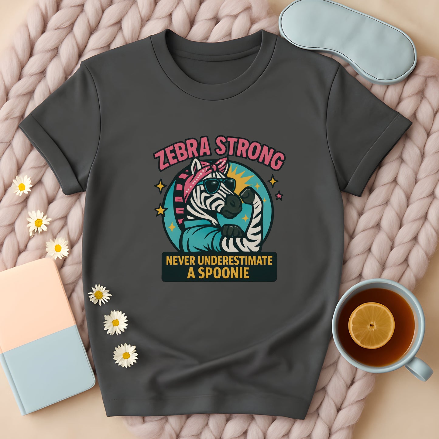 Zebra Strong Never Underestimate A Spoonie T-Shirt