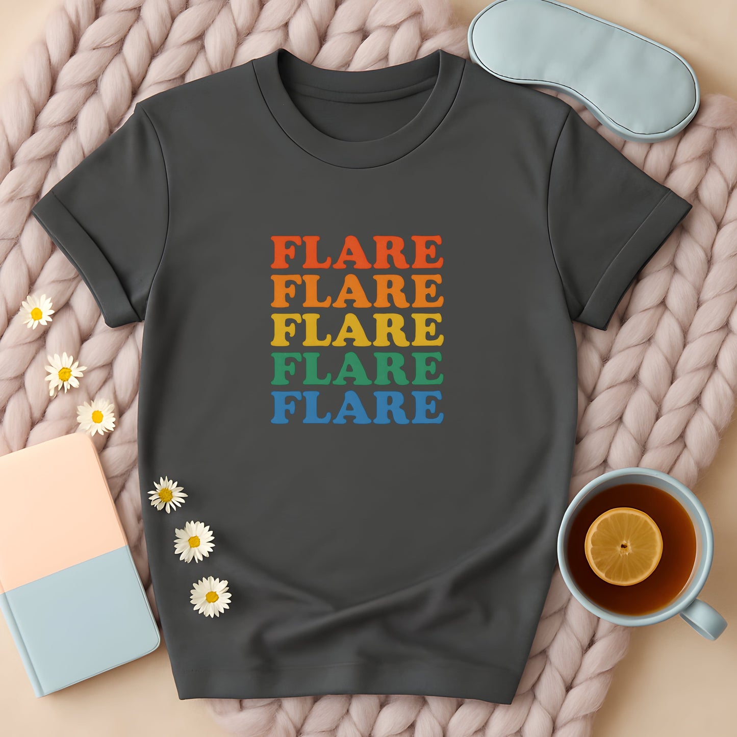 Rainbow Flare Flare Flare T-Shirt