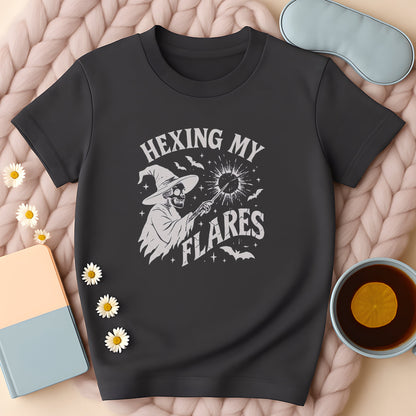 Hexing My Flares Gothic Skeleton Witch T-Shirt