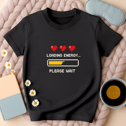 Loading Energy Please Wait Retro Pixel GamerT-Shirt