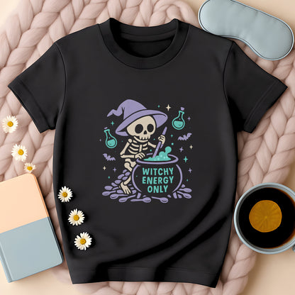 Witchy Energy Only Skeleton Cauldron T-Shirt