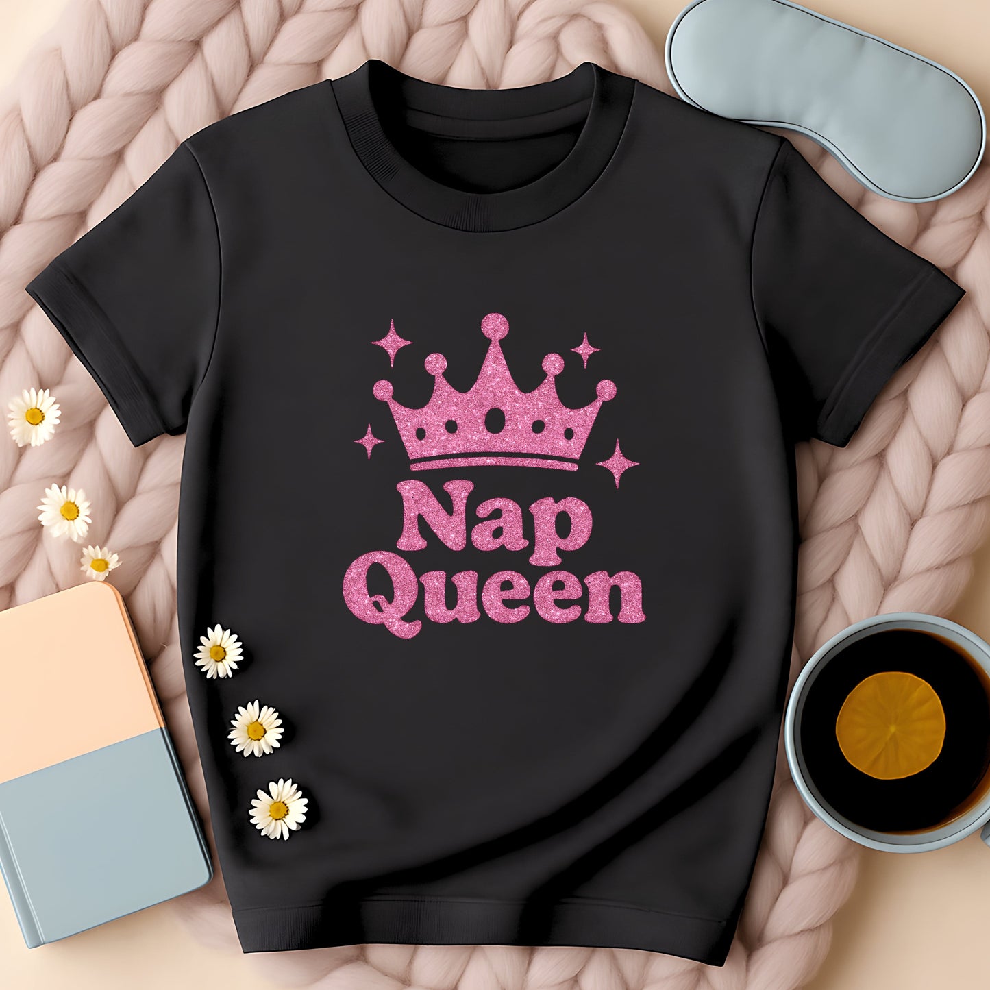Nap Queen Pink Crown T-Shirt