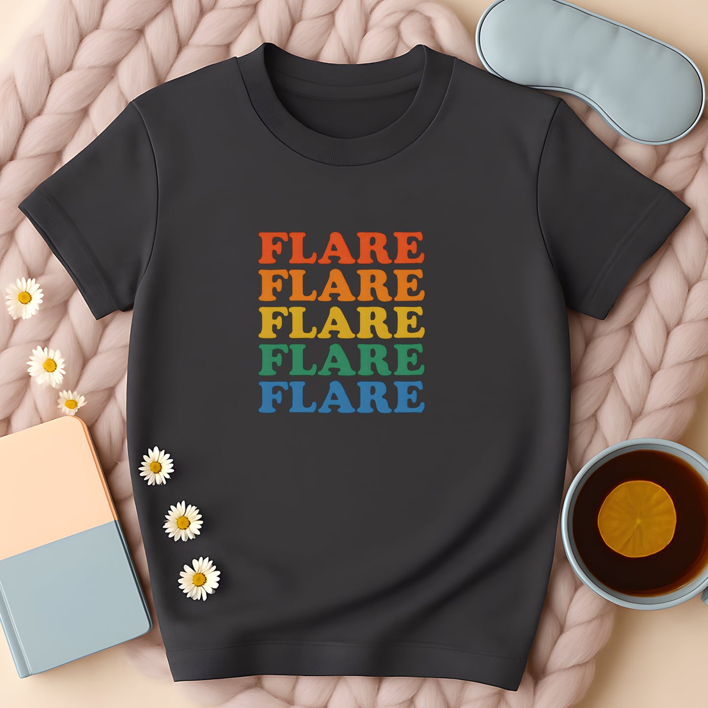 Rainbow Flare Flare Flare T-Shirt
