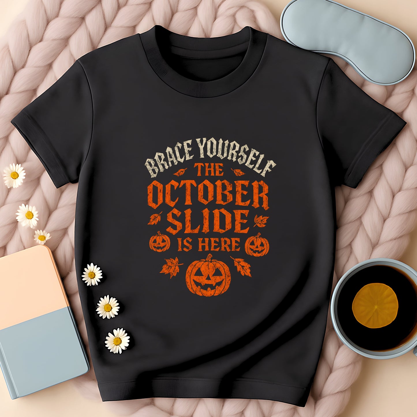 Brace Yourself October Slide Gothic T-Shirt