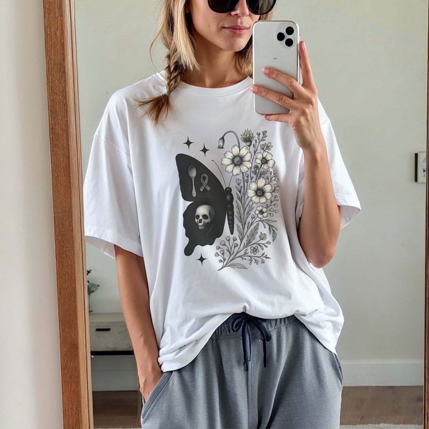 Gothic Spoonie Butterfly T-Shirt