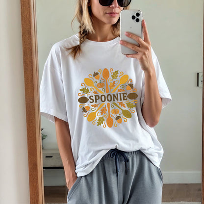 Vintage Spoonie Fall Mandala T-Shirt