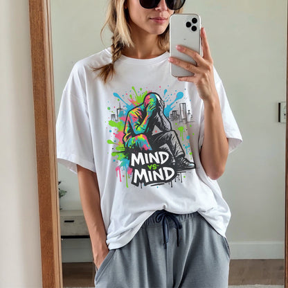 Mind Vs Mind Mental Health City T-Shirt