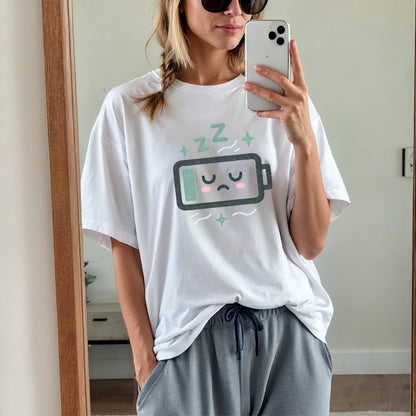 Sleepy Low Energy Battery T-Shirt
