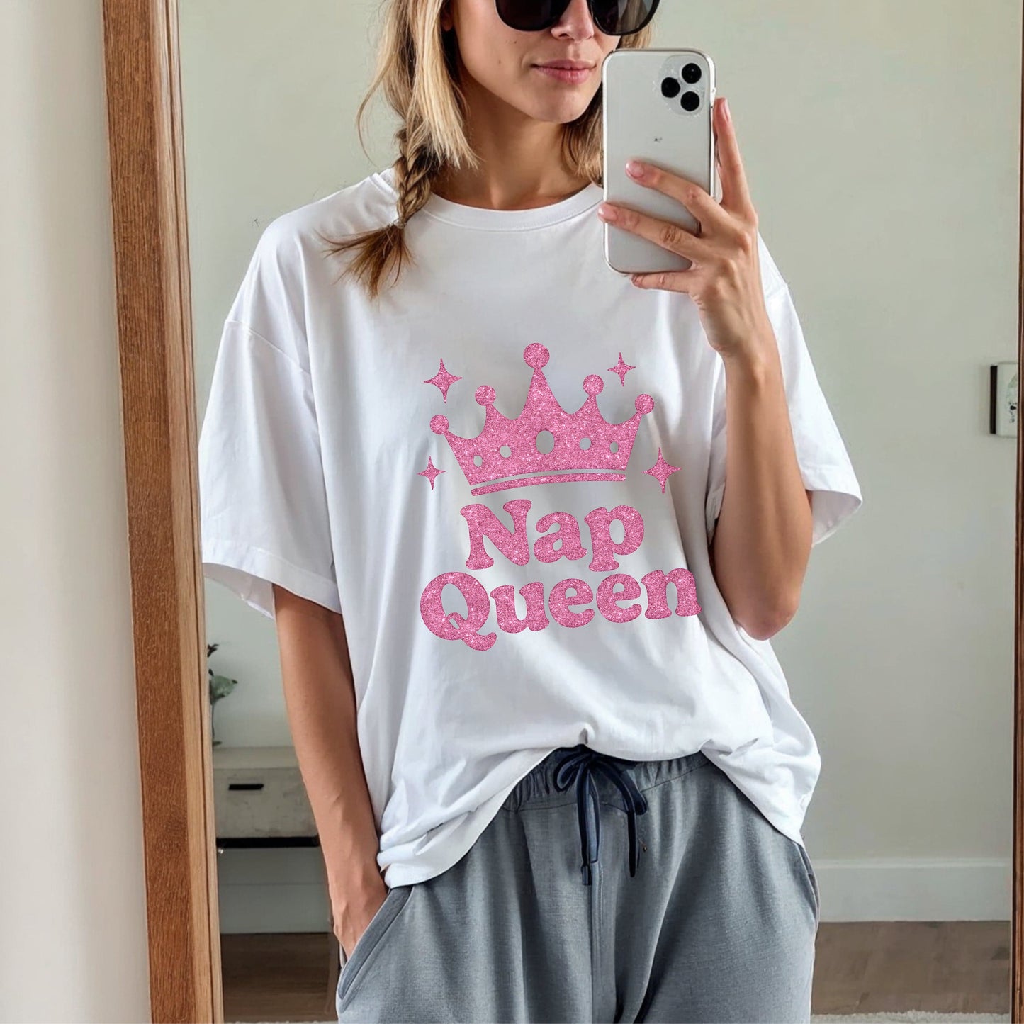 Nap Queen Pink Crown T-Shirt