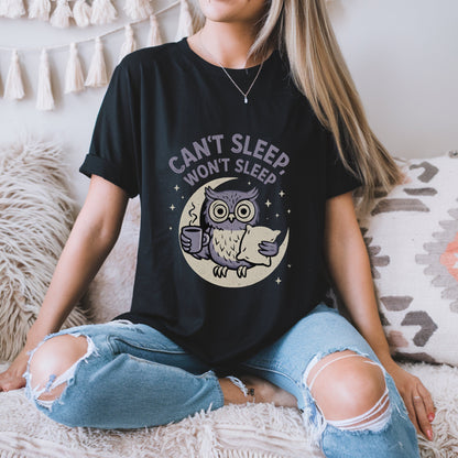 Can’t Sleep Won’t Sleep Owl T-Shirt