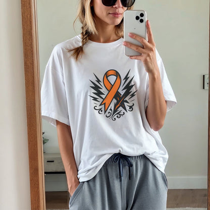 Electric Orange MS Awareness Ribbon T-Shirt