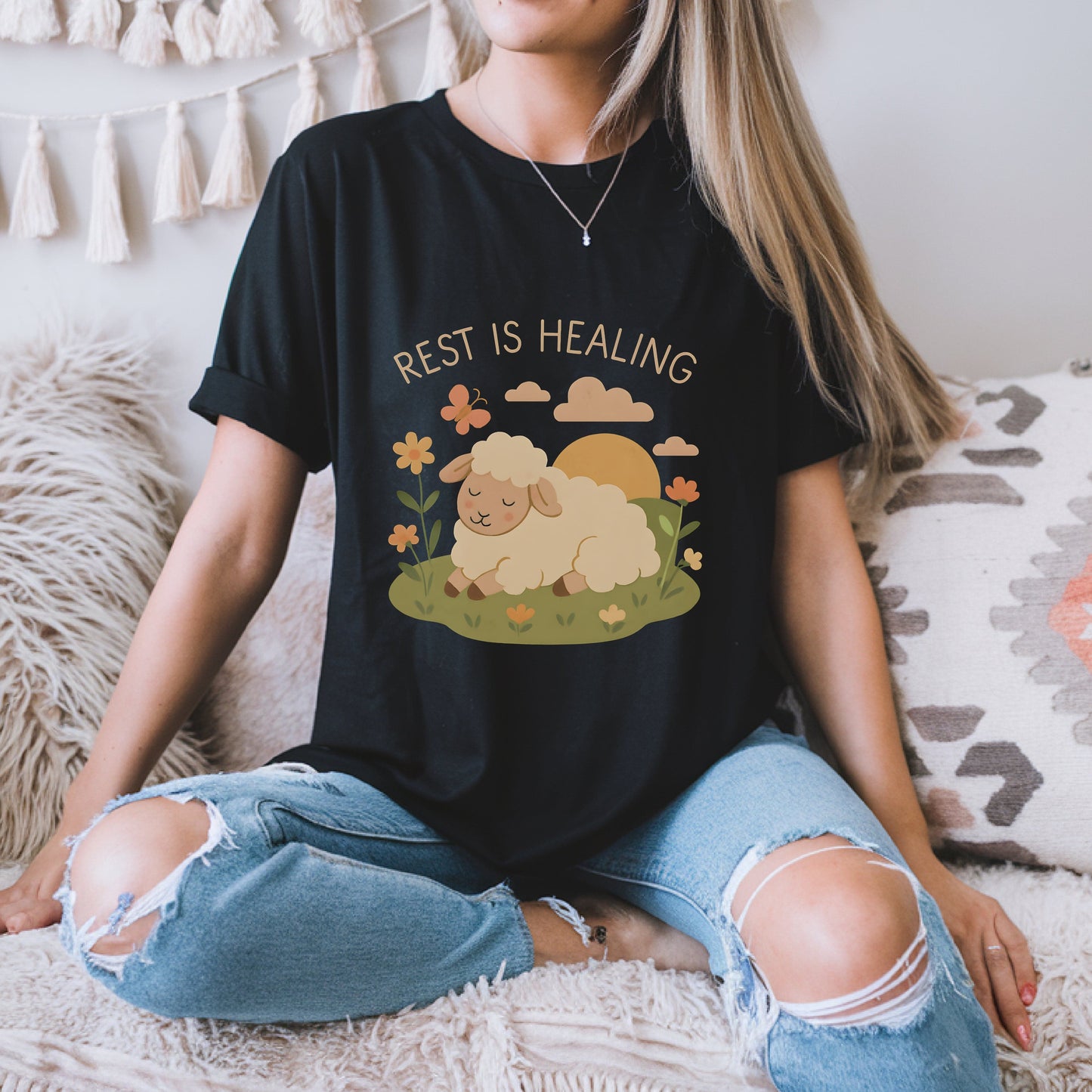 Rest Is Healing Sheep T-Shirt