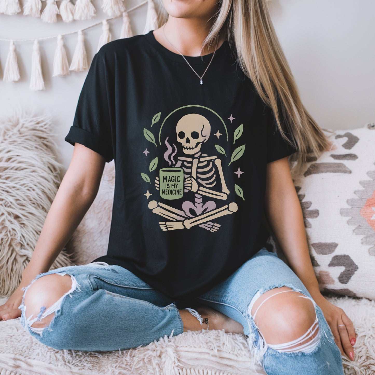Magic Is My Medicine Skeleton T-Shirt
