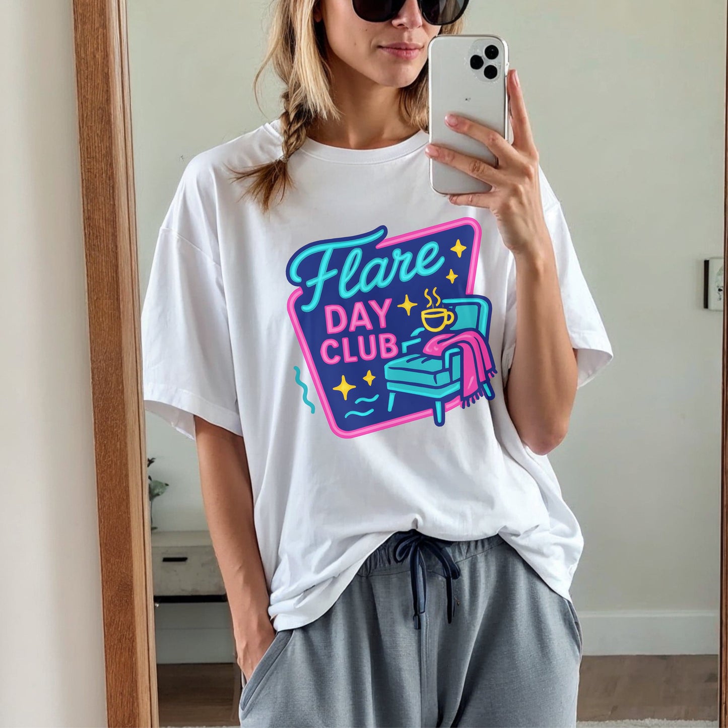 Neon Flare Day Club T-Shirt