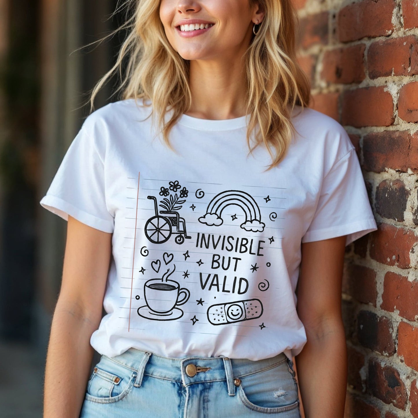Invisible But Valid Notebook Doodle T-Shirt