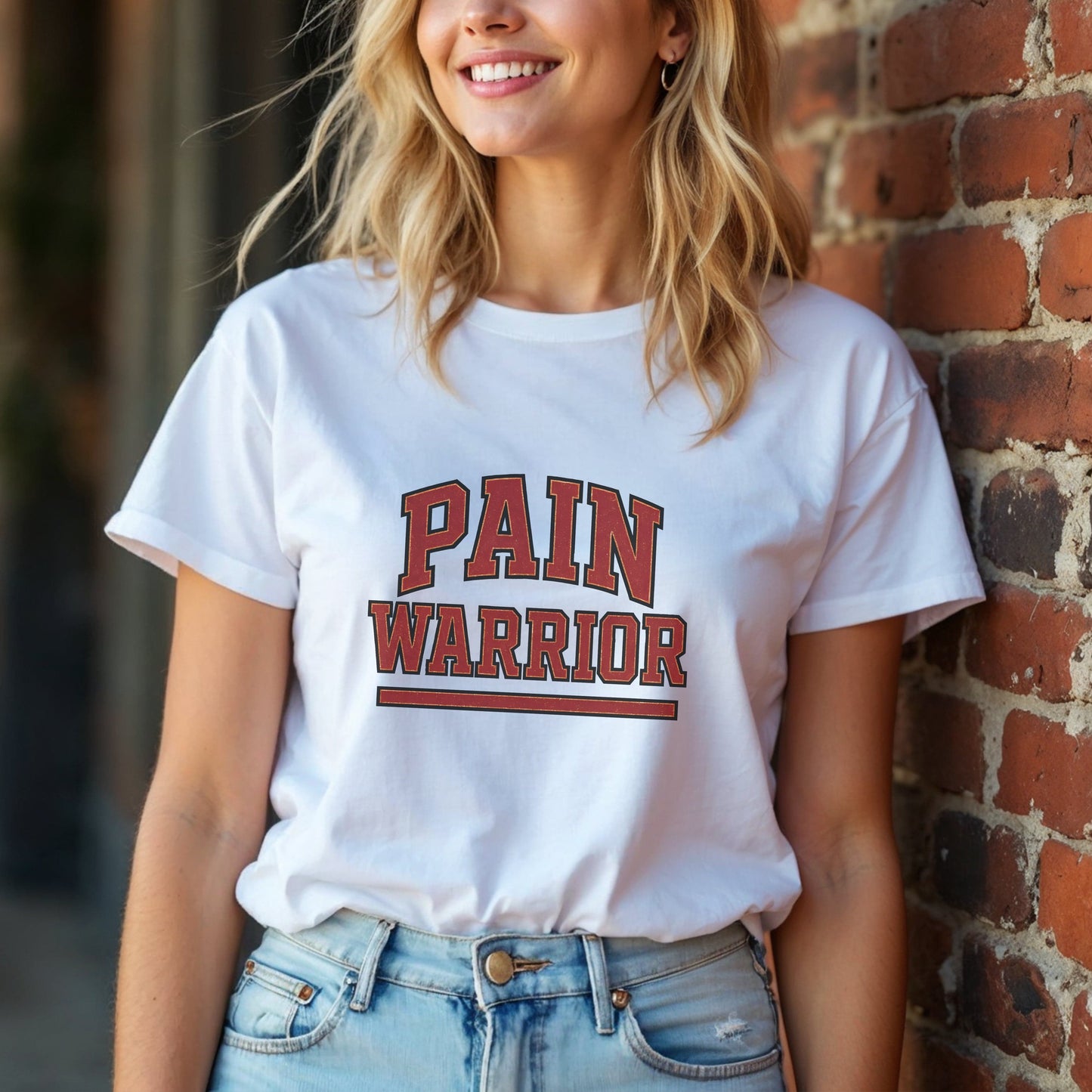 Pain Warrior Vintage College T-Shirt