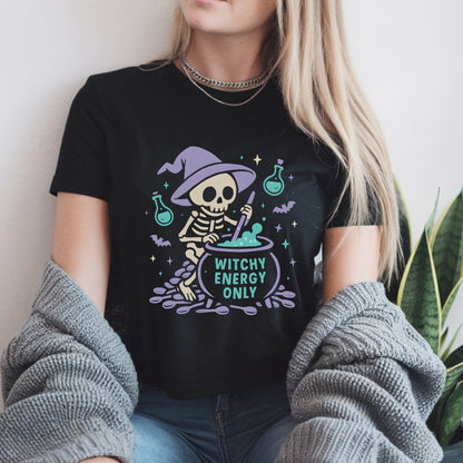 Witchy Energy Only Skeleton Cauldron T-Shirt
