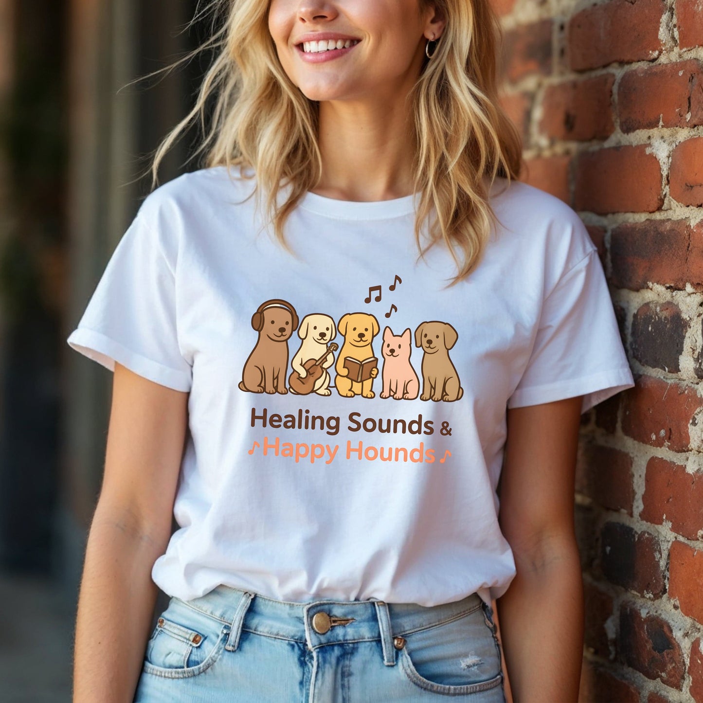 Healing Sounds And Happy Hounds Musical Dogs T-Shirt